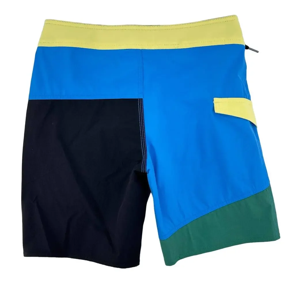 Volcom Halved Liberator Swim Trunks Boardshorts Maliblue Boys Size 18 XL